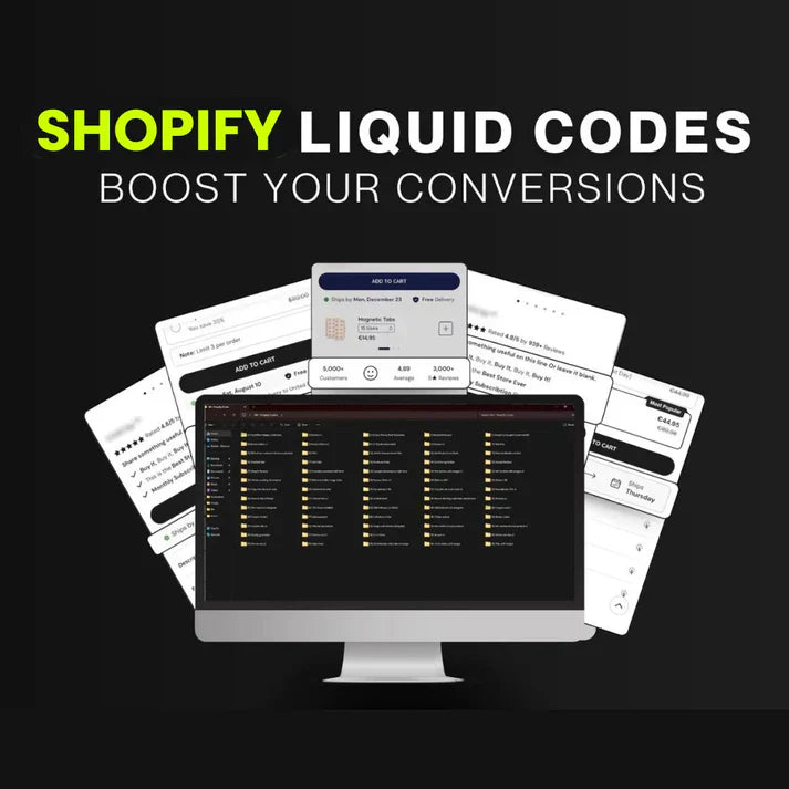 150+ Shopify Custom Liquid Codes + FREE GIFT-Static ADS